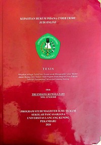 Image of Kepastian Hukum Pidana Cyber Crime Judi Online