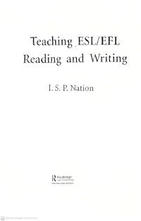 Image of Teaching  ESL/EFL Reading And Writing
