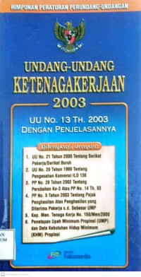 Image of Undang-Undang Ketenagakerjaan 2003